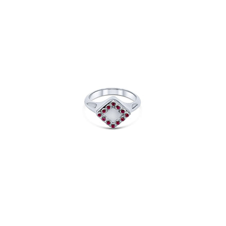 statement ring with gemstones