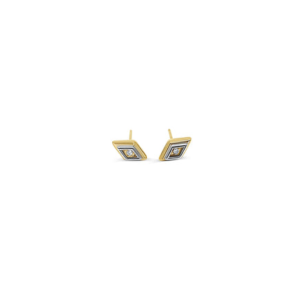 stud earrings with diamond and gold