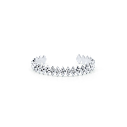 sterling silver stackable diamond bracelet