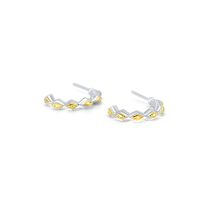silver hoop earrings gold plated