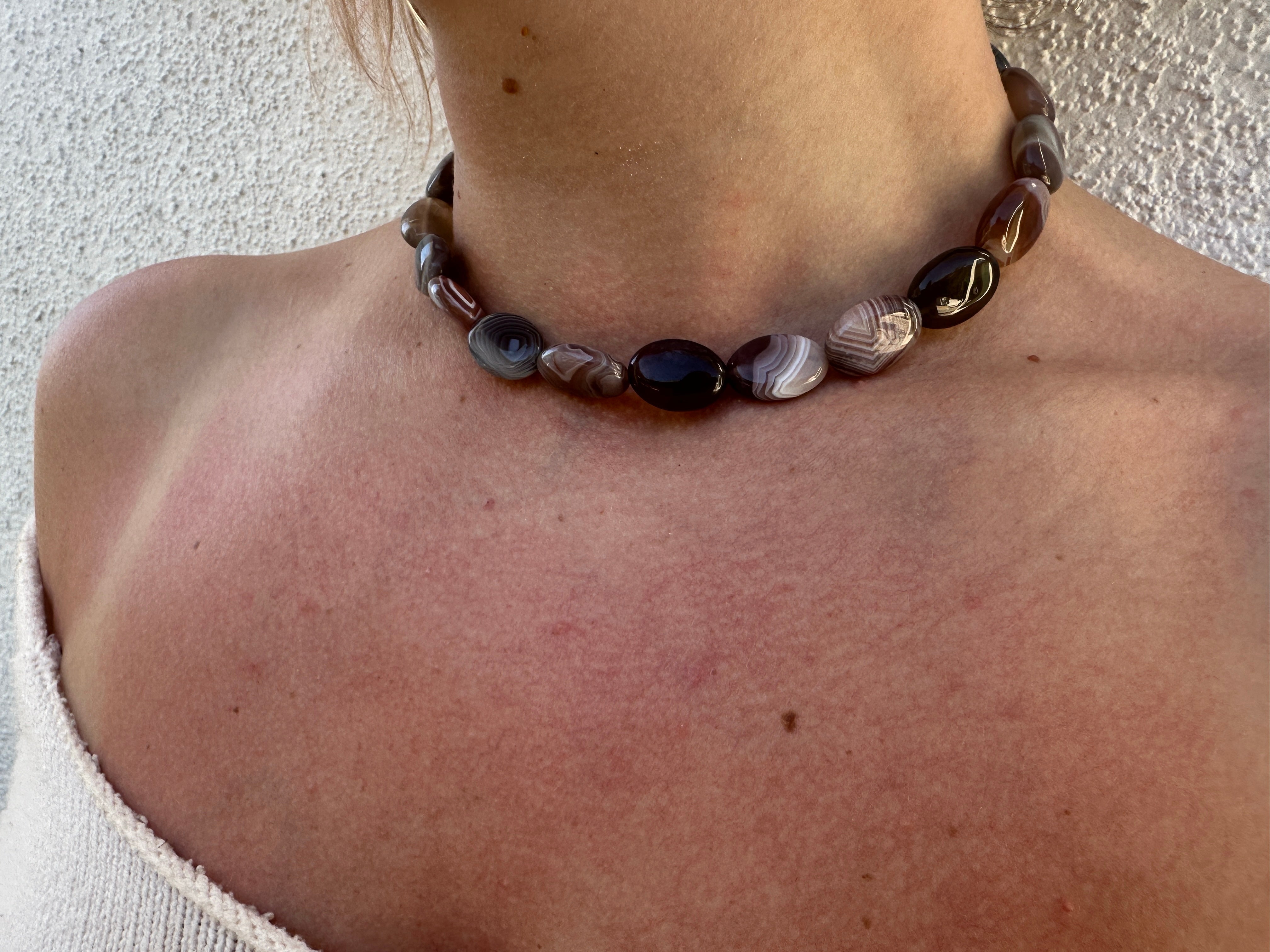 botswana agate choker 