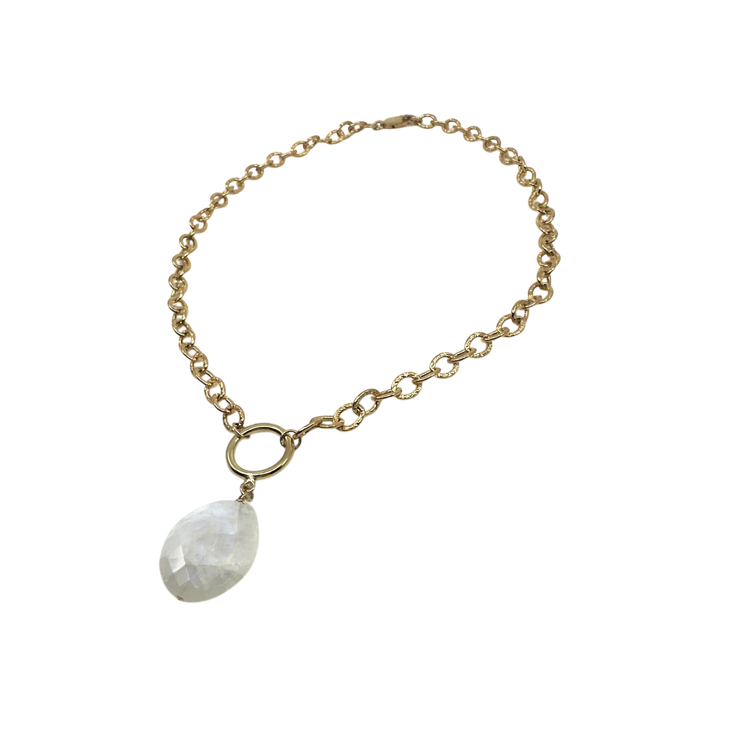 moonstone drop necklace