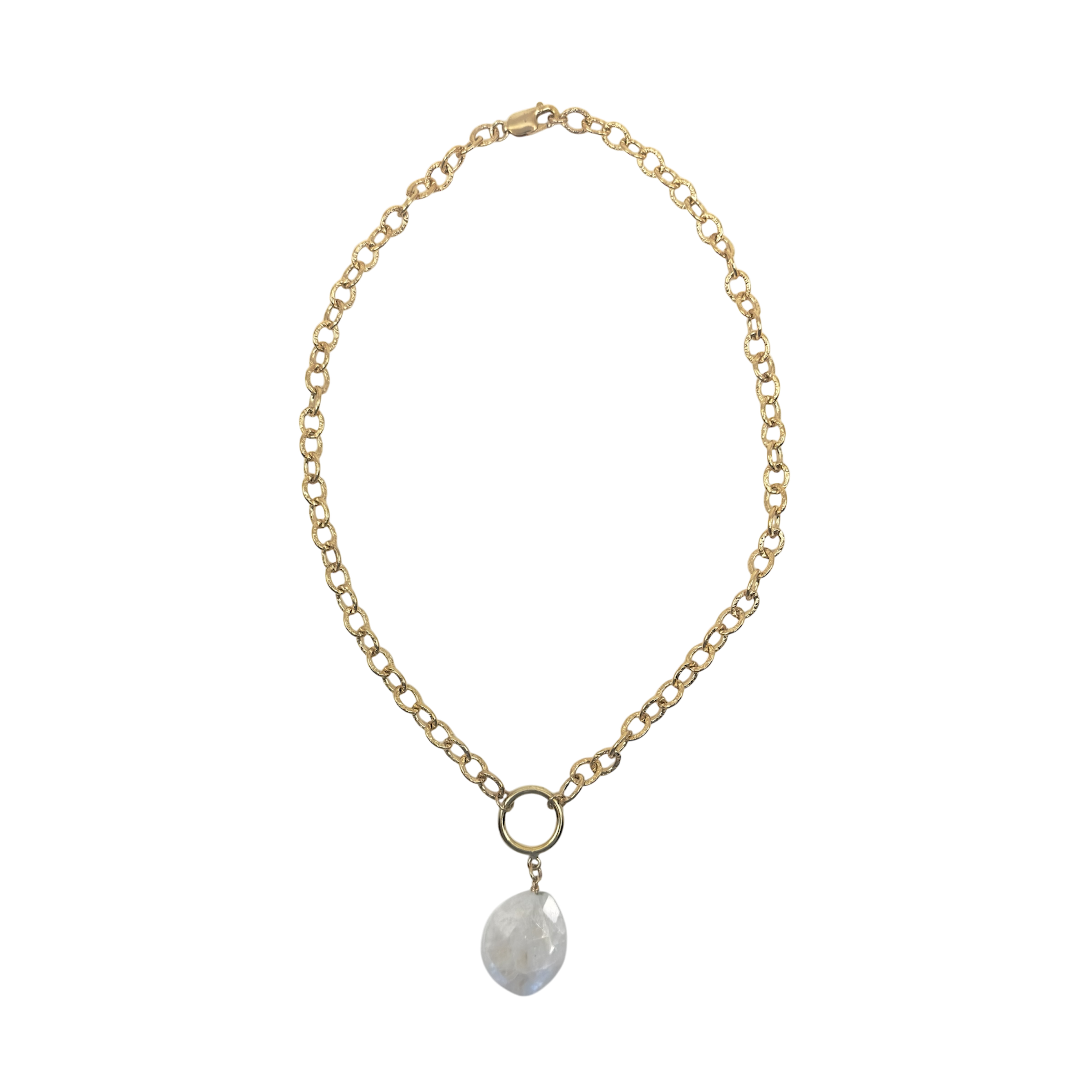 moonstone drop necklace