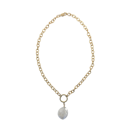 moonstone drop necklace