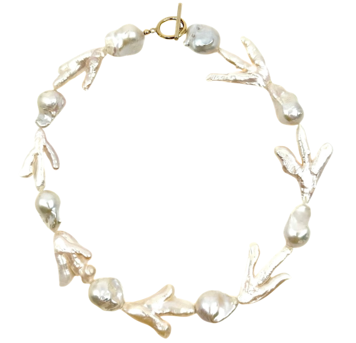 asymmetrical pearl choker