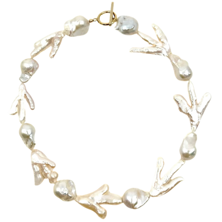 asymmetrical pearl choker