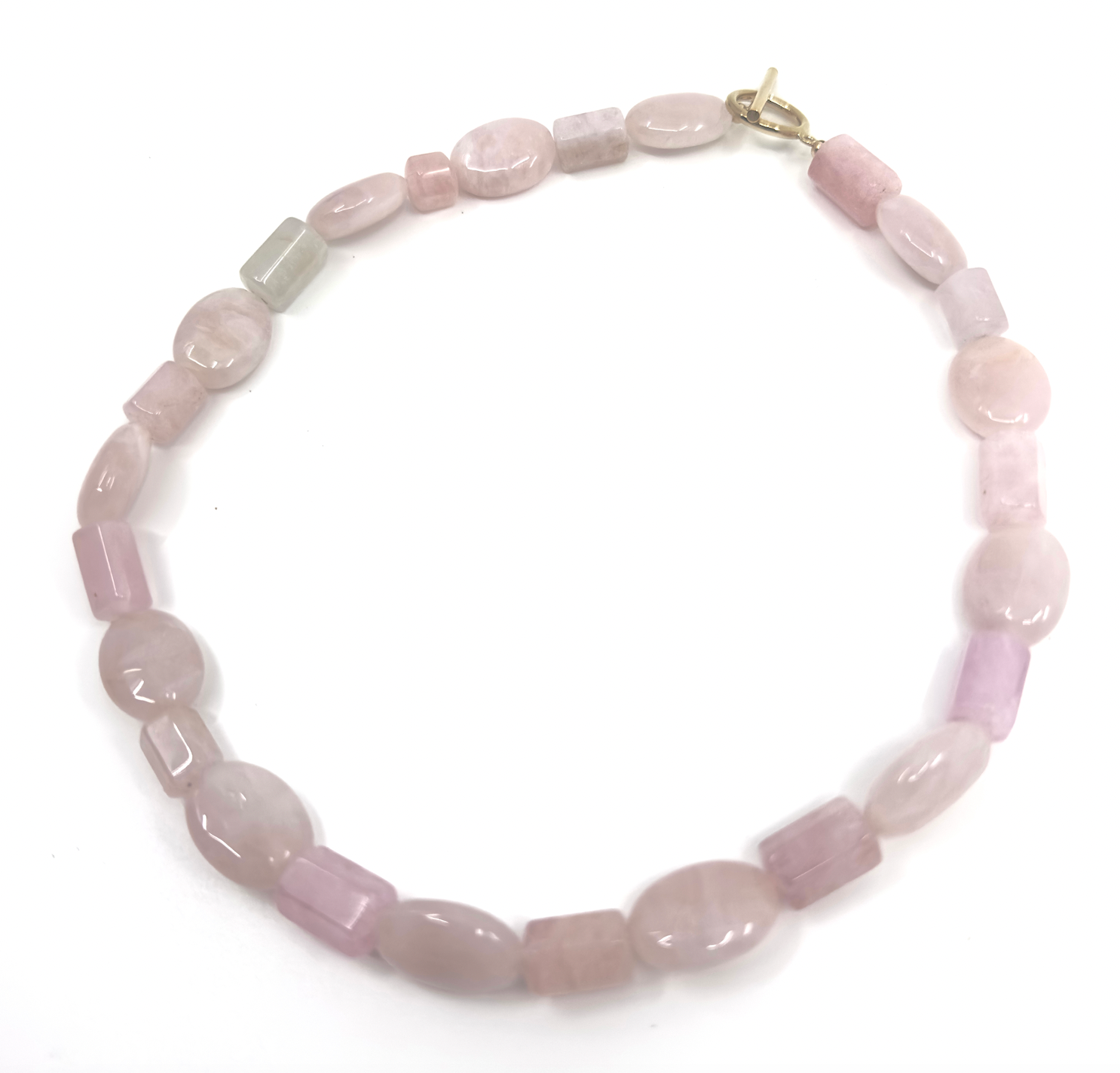 morganite & kunzite oval choker