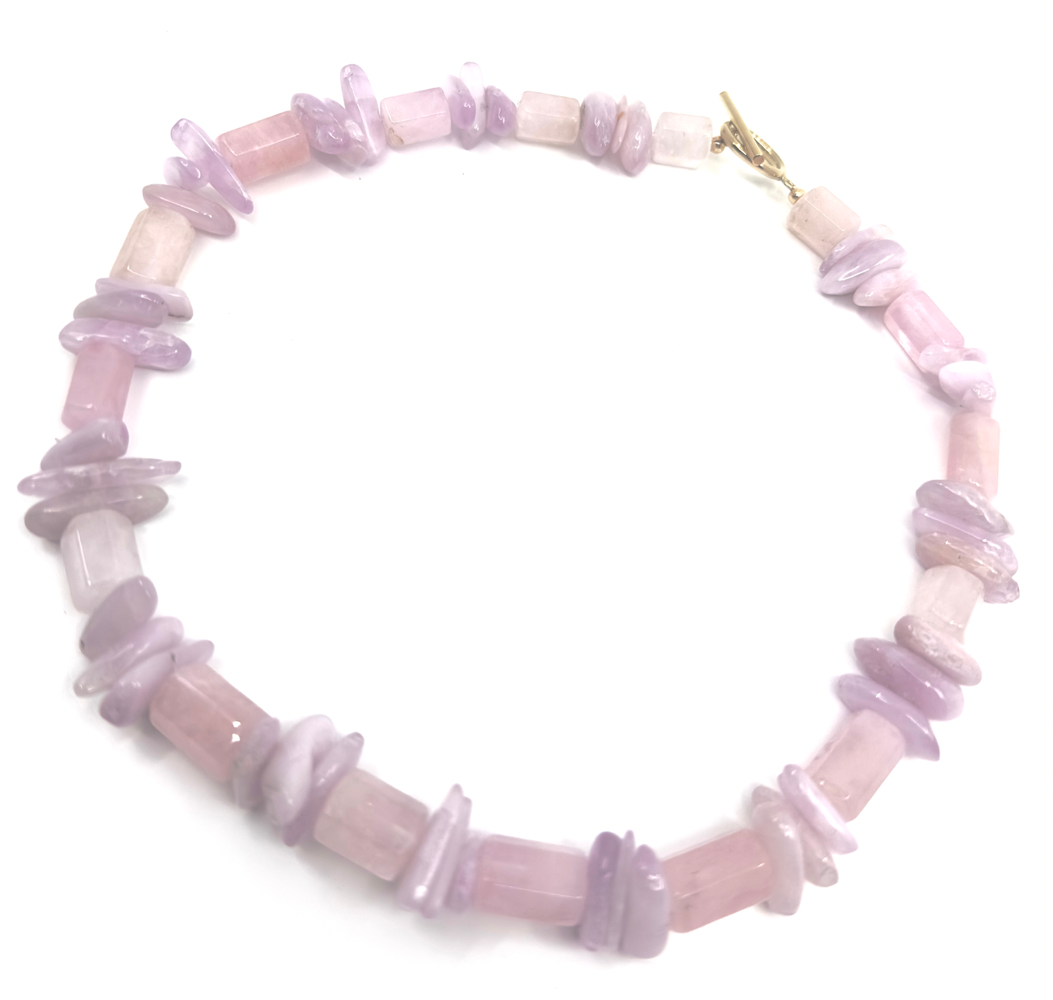 morganite & kunzite chip choker