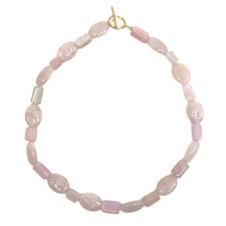 morganite & kunzite oval choker