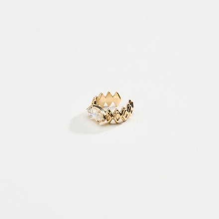 BARA EAR CUFF / DIAMOND / GOLD - rraine