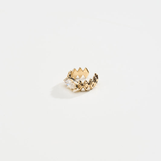 BARA EAR CUFF / DIAMOND / GOLD - rraine