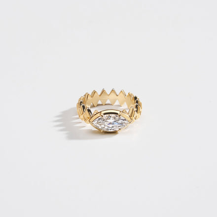 BARA RING / DIAMOND / GOLD - rraine