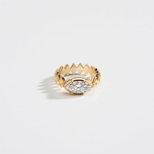 BARA RING / DIAMOND / GOLD - rraine