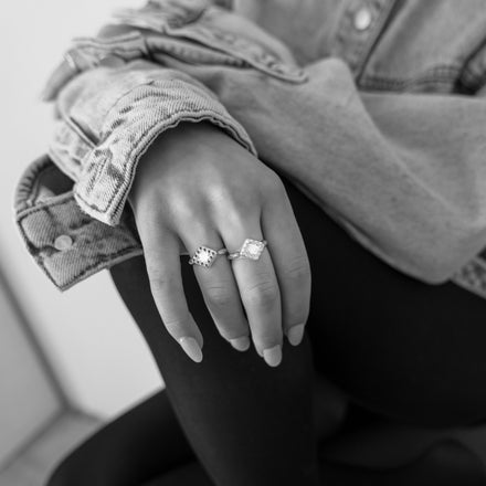diamond statement unique ring