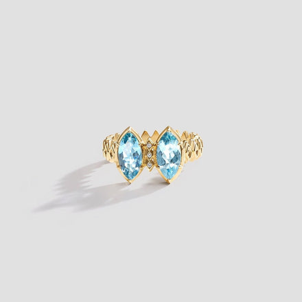 DOUBLE MARQUISE BUTTERFLY RING - rraine