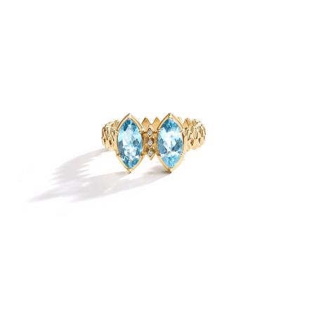 DOUBLE MARQUISE BUTTERFLY RING - rraine
